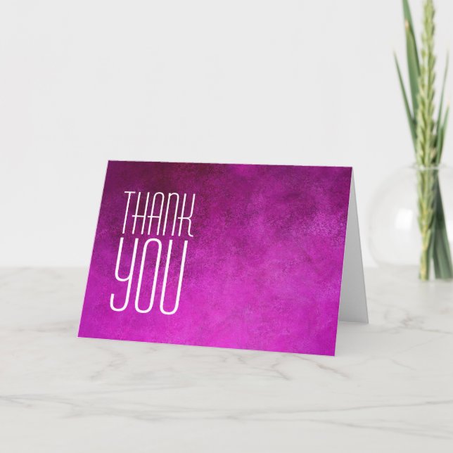 Tack Professionell Modern Rosa Plain Kort (Framsida)