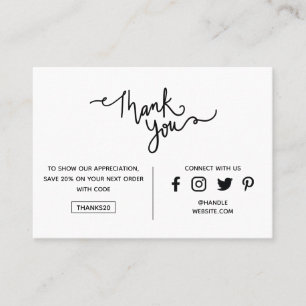 tack Promo Code Social Media din Logotyp Visitkort