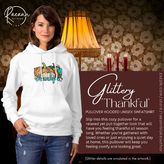 "Tack", Pullover Hooded Unisex Sweatshirt T Shirt (Skapare uppladdad)