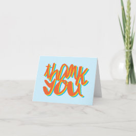 Tack, pulverblått tack kort