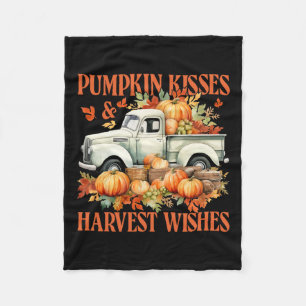 Tack, Pumpkin Kisses och Harvest Önskemål Farm Las Fleecefilt