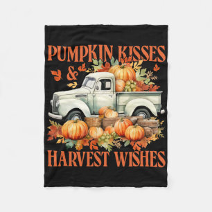 Tack, Pumpkin Kisses och Harvest Önskemål Farm Las Fleecefilt