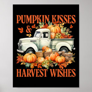 Tack, Pumpkin Kisses och Harvest Önskemål Farm Las Poster