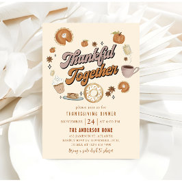 Tack, Pumpkin Paj Thanksgiving Middag Inbjudningar