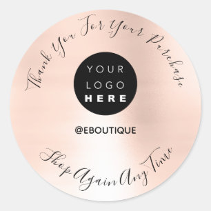 Tack Purchase Boutique Online Logotyp Ro Runt Klistermärke