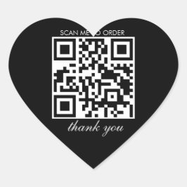 Tack QR-kod Shopping Boutique Företag Hjärtformat Klistermärke