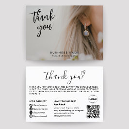 Tack QR-Logotyp Foto Modern Business Visitkort