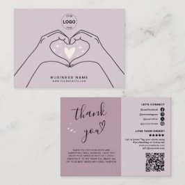 Tack QR-Logotyp Modern Social Media Visitkort