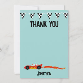 Tack Racecar Födelsedagsfest Barn Bilar Kort