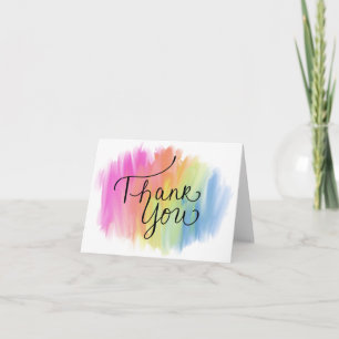 Tack Rainbow Tie Dye Blank Insida Kort