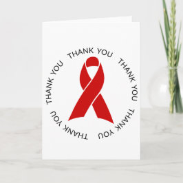 Tack Red Awareness Ribbon Kort