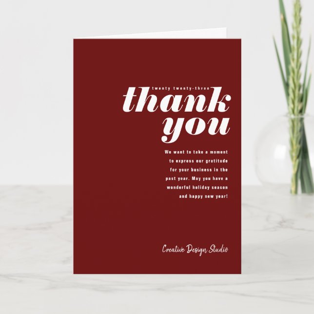 Tack Red Folke Business Helgdag Card Helgkort (Framsida)