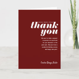 Tack Red Folke Business Helgdag Card Helgkort