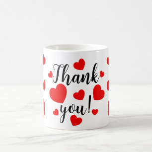 Tack Red Hearts Kaffemugg