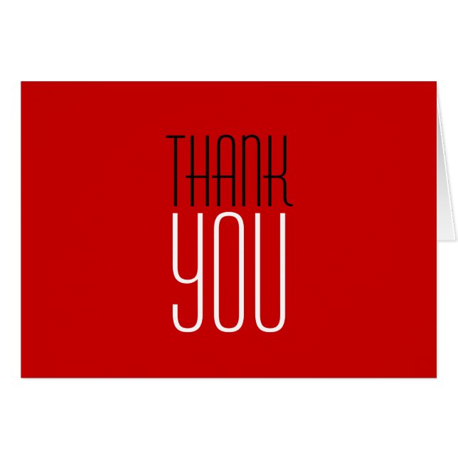 Tack Red White Black Färg Greeting Card Hälsningskort (Framsidan Horizontal)