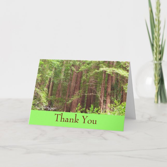 Tack Redwood Forest Card Kort (Framsida)
