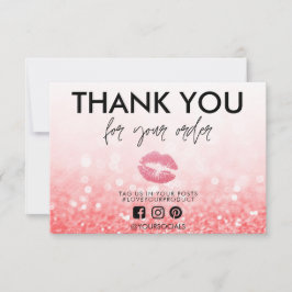 Tack Ro Glitter Rosa Läppar Media infoga