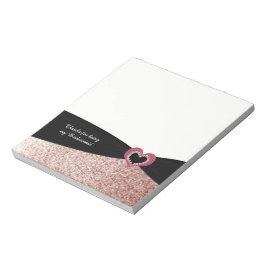 Tack, ro Guld Faux Glitter Ribbon Bridesmaid Anteckningsblock