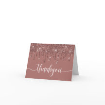 Tack, Ro, Guld Glitter