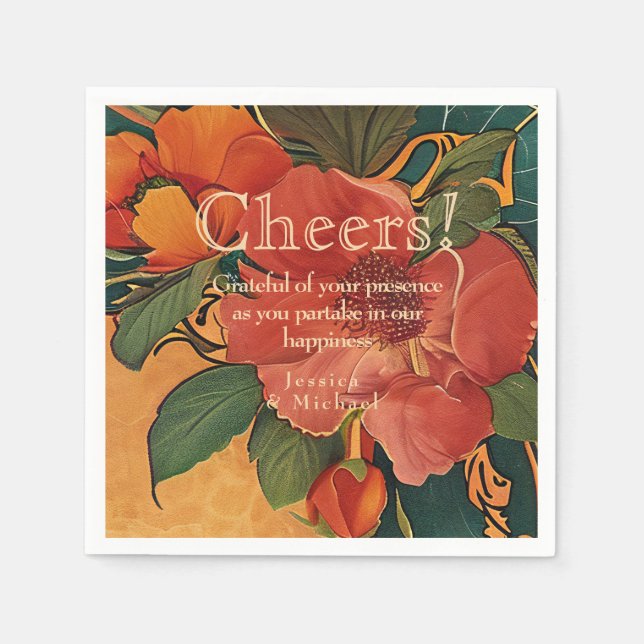 🌹 tack Ro Romantik: Art nouveau Splendor Pappersservett (Framsidan)