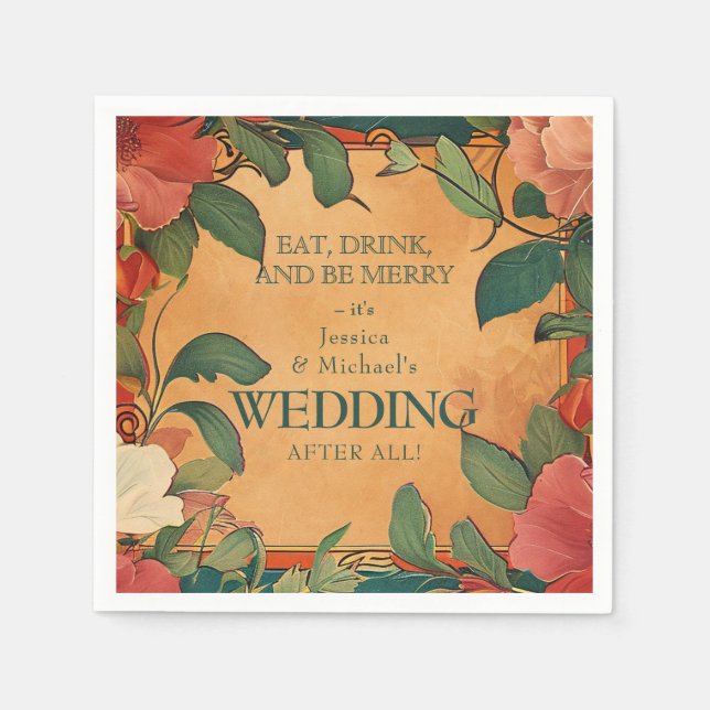 🌹 tack Ro Romantik: Art nouveau Splendor Pappersservett (Framsidan)