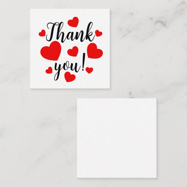 Tack Röda Hjärtan Tilläggskort (Fram/baksida)