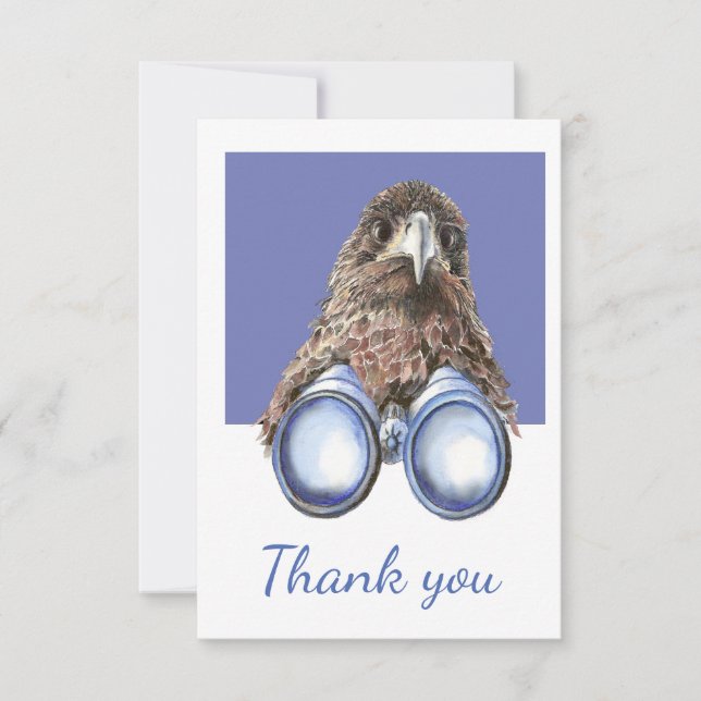 Tack Roligt Bird Watching Hawk Binoculars Humor (Framsida)