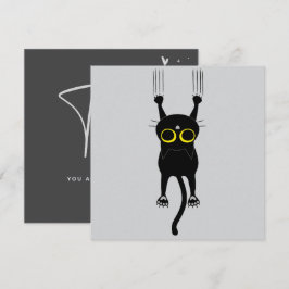 TACK! - Roligt födelsedags kort för katt