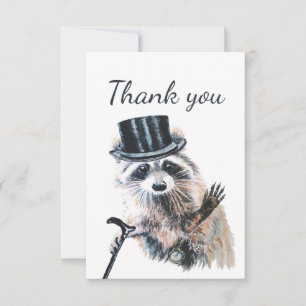 Tack Roligt Formell Raccoon Animal Humor Kort