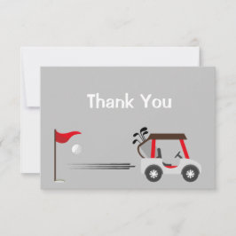 Tack Roligt Golfing Tecknad Kort