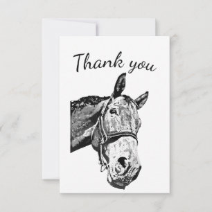 Tack Roligt Nyfiken Horse Farm Animal Kort