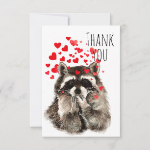 Tack Roligt Raccoon Blowing Kisses Animal Humor Kort