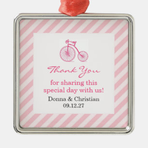Tack Rosa Baby Shower Favor Ornament
