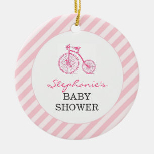 Tack Rosa Baby Shower Favor Ornament
