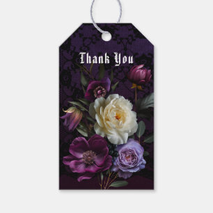 Tack Rosa Bouquet på Märkrna Black Gift Presentetikett