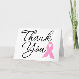Tack Rosa Breast Cancer Awareness Ribbon Kort