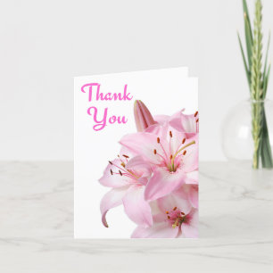 Tack Rosa Day Lily Greeting Card/Notecard Kort