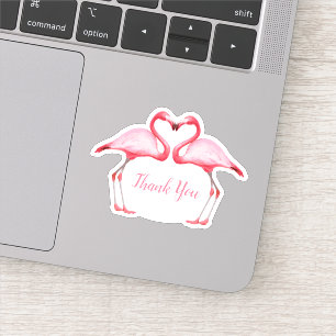 Tack Rosa Flamingos Klistermärken