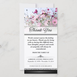 Tack Rosa Flower Fält Ord kan inte uttrycka