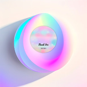 Tack Rosa Holograph Pastels Sweet 16:e Runt Klistermärke