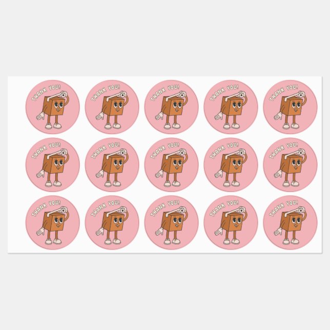 Tack Rosa Paket Sticker (Ark)