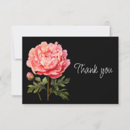 Tack Rosa Peony Blomma Vacker Blomma Kort