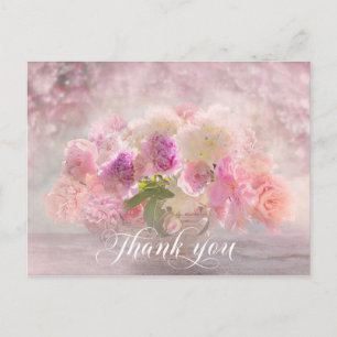 TACK Rosa Peony Flower Vas Vykort