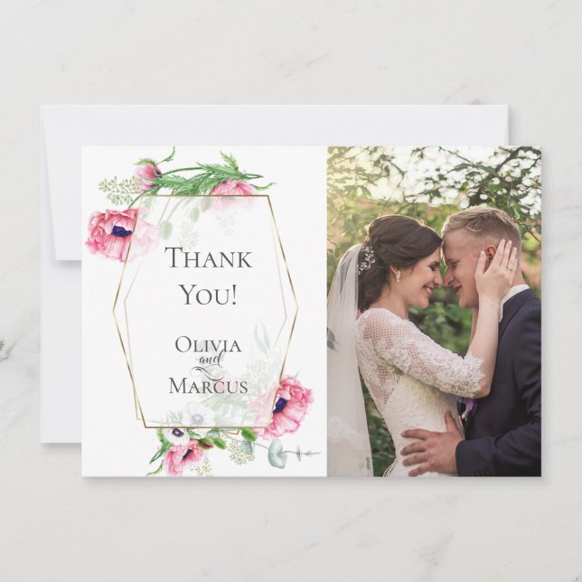 TACK | Rosa Poppelsläktet Botanisk FOTORAM (Framsida)