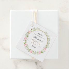 Tack Rosa rosor & Brudslöja Gåvor Etiketter