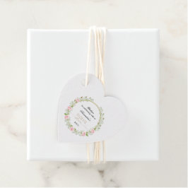 Tack Rosa rosor & Brudslöja Gåvor Etiketter