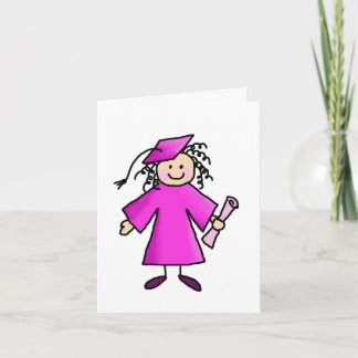 Tack, rosa Studenten Tack Kort