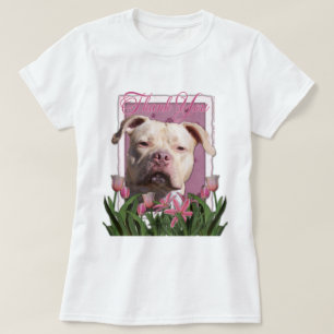 Tack - rosa tulpan - Pitbull - Jersey flicka T Shirt