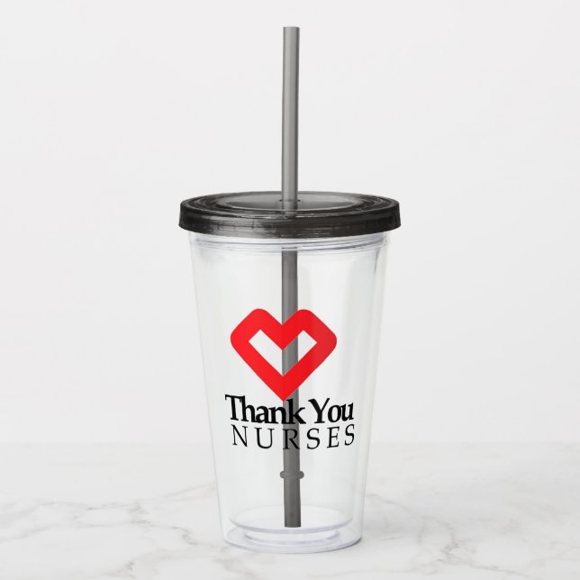 Tack| Rött hjärta Take Away Mugg (Framsida)