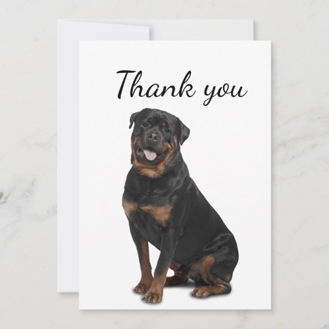 Tack Rotweiller Hund Pet Animal Kort (Framsida)